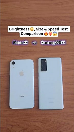 🔥 iPhone XR vs Samsung S20 FE – Brightness, Size & Speed Test Comparison!⚡️ 😱 | #shorts #viral #fyp