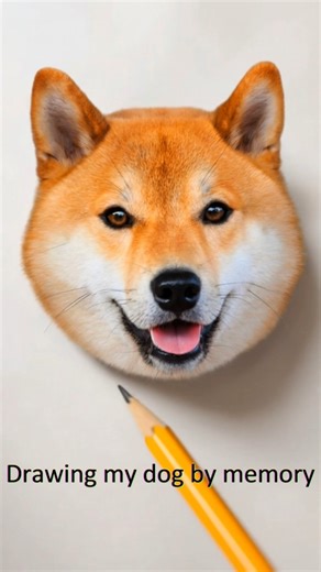 Drawing my dog by memory - full process #timelapse #art