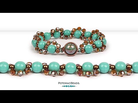 Woven Glass Bracelet - DIY Jewelry Making Tutorial by PotomacBeads