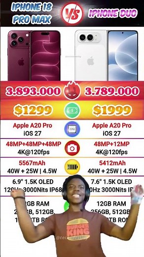 iPhone Duo vs iPhone 18 Pro Max 😱😱 #iphoneduo #iphoneultra