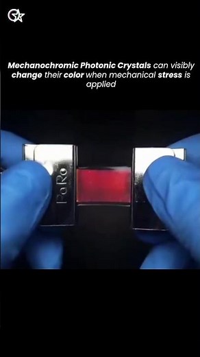 This mechanochromic photonic crystals can visibly change their color when mechanical stress occurs