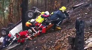 9.5K views · 111 reactions | M13 ACCIDENT: VEHICLE CRASHES DOWN EMBANKMENT AFTER LOSING CONTROL Paramedics and emergency services responded to an M13 accident after a car lost control, hitting a tree and rolling down the embankment. Full statement: https://bit.ly/36AAds9 | Blue Security - Durban | Facebook
