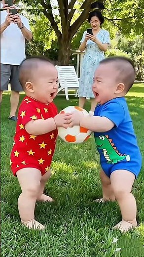 😢 Funny Baby Fight Over a Ball | Cute Babies Crying and Playing