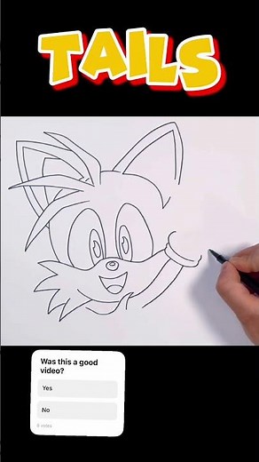 Tails Drawing in 8 Seconds! ⚡✏️