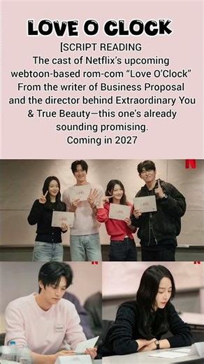 ❤️⏰"love O clock " script reading done #kpop #kdrama #LoveOClock