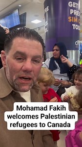 🇨🇦 CANADA: Mohamad Fakih, Lebanese-born businessman and recipient of the Order of Canada who in 2017 was acknowledged before the Canadian Parliament by Justin Trudeau as an "Exemplary Canadian Citizen and Businessman", welcomes Palestinian refugees from Gaza to Toronto. Fakih says "these are the people" that "the Israeli government is starving", just as the camera accidentally pans to an overweight Palestinian female sitting right behind him. Fakih claims that "these children haven't seen chip