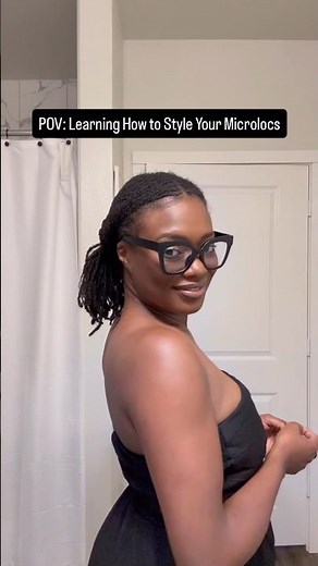 My first attempt at a microloc style. How did I do? #microlocs #hairstyle #pov