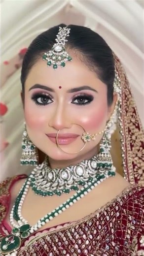 Royal Heavy Bridal Makeup Look By UK International Beauty Studio #hdmakeuplook #weddingmakeover