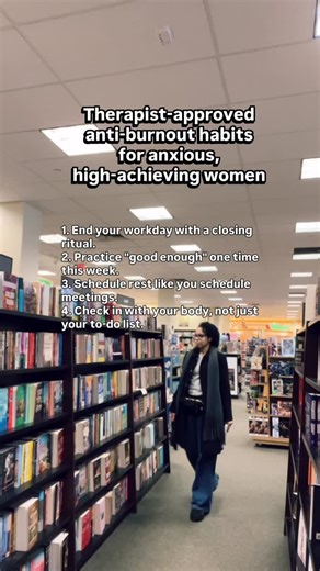 Constantly running on empty? 🫠 These aren’t just “nice to have” habits; they’re ESSENTIAL for your nervous system to actually calm down. Here’s what I recommend to my clients 👇🏾 1. End your workday with a closing ritual. Don’t just stop working: signal to your brain that the day is done. Close your laptop, change clothes, take 3 deep breaths, or say out loud “I’m done for today.” 🌟(Bonus points if you WFH and take a quick walking ‘commute’ at the end of the day!) It helps your mind shift out