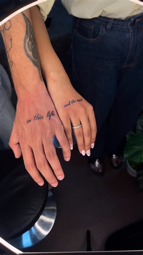 #ink 🪄 on Instagram: "Tattoos that tell a story of love 🧿♾️ #tattoo tattoo #coupletattoo #couple #tattooideas #love #mohali #chandigarh"