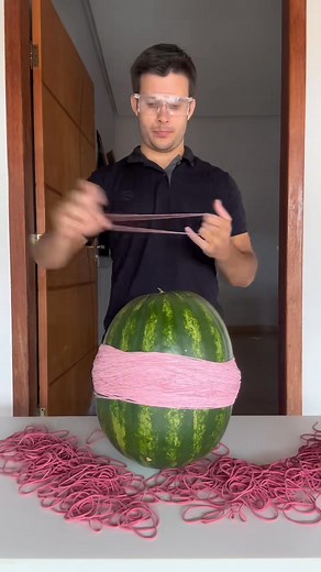 82K views · 1K reactions | Part 02- Exploding watermelon with rubber bands _208 | Edward J. Compton | Facebook