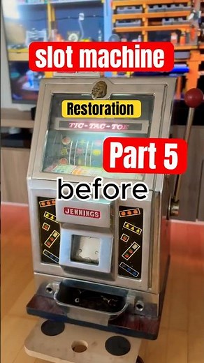 Slot machine restoration jenning 1960 tic tac toe before and after (part 5)