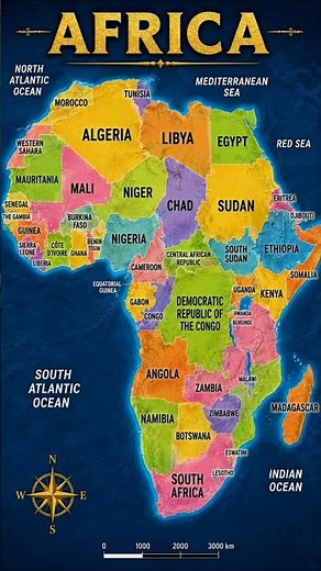 Africa Continent Map Explained | Complete Africa Map in 35 Seconds | Countries, Deserts & Geography
