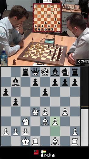 Magnus Carlsen WINS in 23 Moves! 🔥 #Chess #ChessBaseIndia #magnuscarlsen #magnus #hikarunakamura #worldchampionship #chessgame #shorts #chessgame #chessshorts | ChessBase India