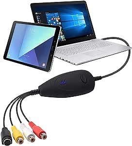 TCNEWCL Capture Card, USB Video Capture Card Devices, VCR VHS TV to DVD Converter, Edit and Digitize Analog Video for Windows Only