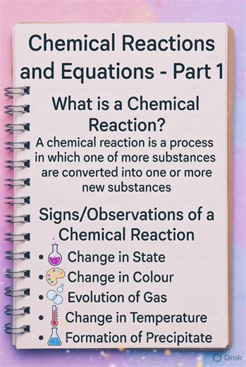 class X CBSE Science chapter 1 chemical reactions and Equations #cbsenotes