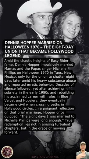 Dennis Hopper Married on Halloween 1970 – The Eight-Day Union That Became Hollywood Legend