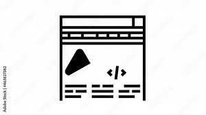 fixing program errors animated line icon. fixing program errors sign. isolated on white background