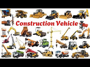 "Construction Vehicles Names in English with Pictures 🚜🚧 | Learn Heavy Equipment Vocabulary"