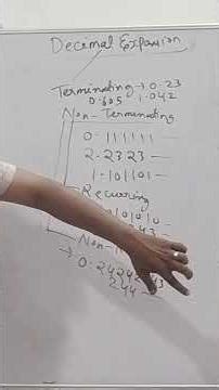 Class 9th Decimal Expansion Terminating and non terminating explanation and irrational numbers
