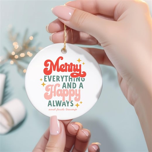 Subtle Anti-trump Ornament, Funny F Trump Gift, Anti Trump Christmas, FDT Holiday Present - Etsy