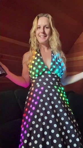 Writing a tutorial about how I built this polkadot dress with WLED