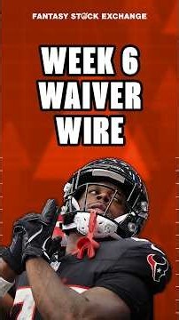 Must Adds for Week 6 Fantasy Football
