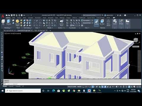 Hướng dẫn vẽ AutoCAD 3D Ngôi Nhà - Bài 8: Bố trí cửa và vật dụng nội thất vào ngôi nhà
