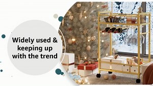 Amazon.com - Home Bar Serving Cart, Serving Cart with Wheels and Handle, 3 Tier Rolling Kitchen Cart, Microwave Cart, Beverage Cart with Wine Holder and Glass Holders, for Dinning Room, Living Room, Kitchen - Bar & Serving Carts