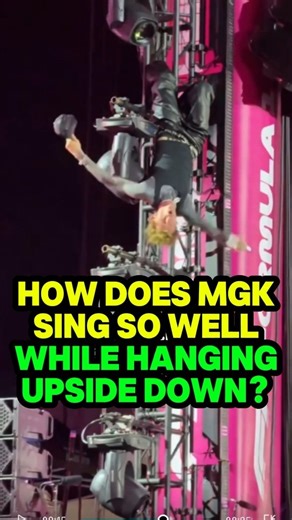 machine gun kelly updates / fan page | why does mgk sound so good while hanging upside down?? 📝: mgk performed on the T-Mobile Stage in the T-Mobile Zone at Sphere during the F1... | Instagram