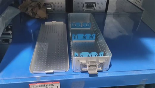 Aluminum Alloy Surgical Laparoscopic Laparoscope Instrument Tray Sterilization Box