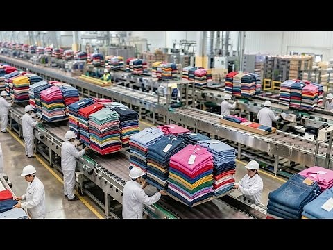 How Clothes Are Made from Cotton I Inside a Textile Factory (full process)