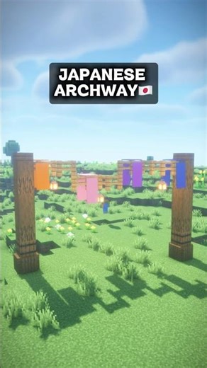 Best JAPANESE Archway design! ⛩️🔥 #minecraft
