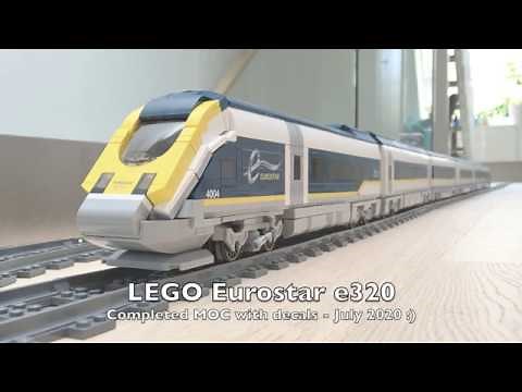 LEGO Eurostar e320 high speed train - completed MOC with custom decals