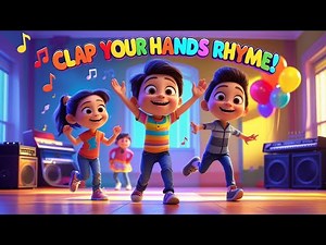 Clap Your Hands Rhyme | Fun Kids Action Song | Sing & Dance Along