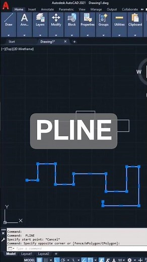 AutoCAD Basics for Beginners - PLINE 08, #autocad #cadtips #architecture #autocadtraining #cad