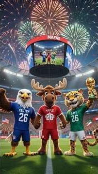 FIFA World Cup 2026 Mascots Explained 🦅🫎🐆 | Clutch Maple & Zayu #ai #worldcupmascots #youtubeshorts