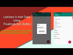 Listview in android,how to make listview in android studio using floatingAction Button