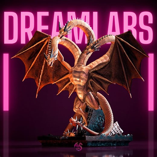 King Ghidorah Kaiju Inspired Godzilla | 3D Model STL File - Etsy UK