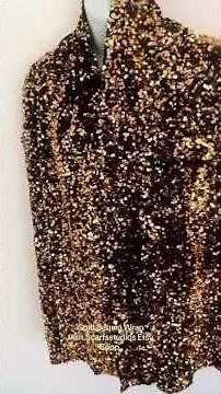 Gold Sequin Wedding Scarf/Handmade Scarves Etsy Seller