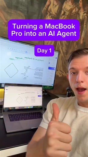 Riley Brown on Instagram: "Over the next 30 days I will be turning my old mac book pro into a fully automated ai agent. Basically it will be claude code that will 1. repeatedly prompt itself 2. with the option to reach out to people on the team 3. with all the company data 4. the ability to search the internet 5. the ability to scrape all social media platforms 6. the ability to use tools API's and MCP tools we create in house If you want to keep up with exactly how we build this over the next 3