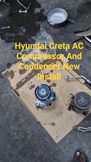 Car AC Compressor And Condenser New Install #shorts #automobile #shortvideo
