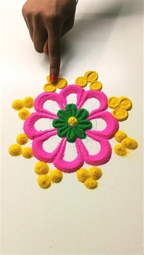 beautiful rangoli design #rangoli #short #viral #trending #reels #tutorial