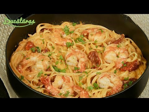 Cea mai delicioasa si rapida reteta de PASTE CU CREVETI 🍤 | Bucataras TV