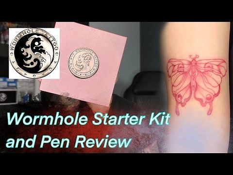 Wormhole Tattoo Beginner Kit and Pen Machine Review and Unboxing | Real Time Demo