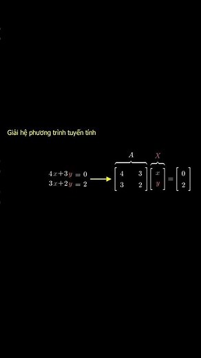 Giải hệ phương trình tuyến tính #matran#matrix #linearsystems #matrixmultiplication #daisotuyentinh