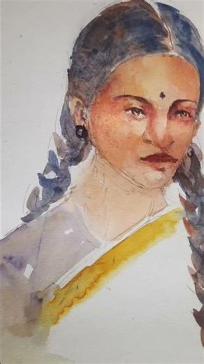 Aish...#watercolor #portrait #danielsmithwatercolor