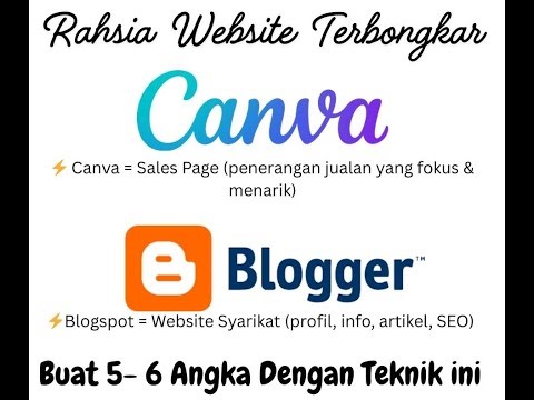 Canva + Blogspot | Website Jualan Tanpa Modal Besar