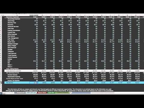 Investment Property Spreadsheet Real Estate Financial analysis