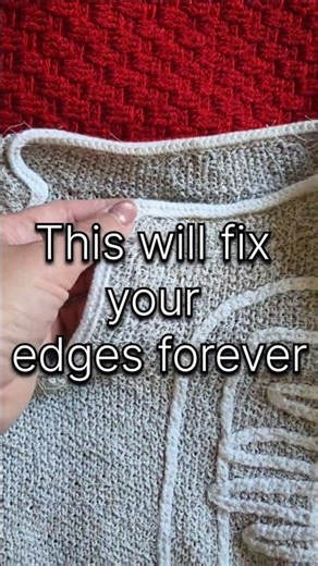 Perfect Knit Edge Hack | Crochet Border for Knits | No Stretch Edge